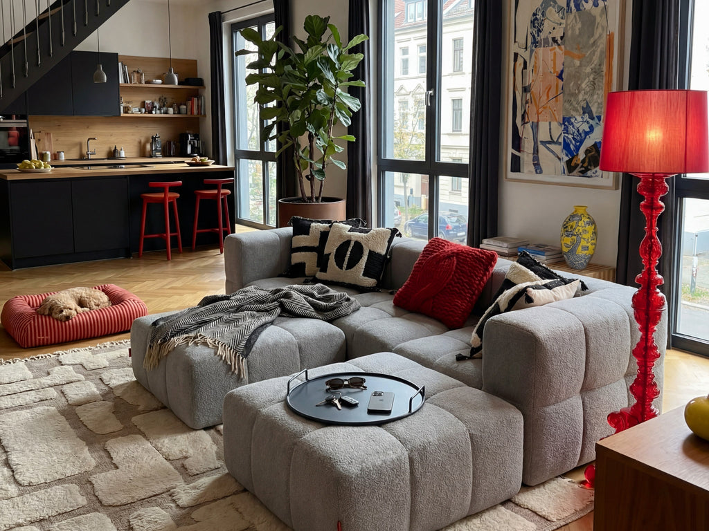 2 Teiliges Modulares Sofa – Grau