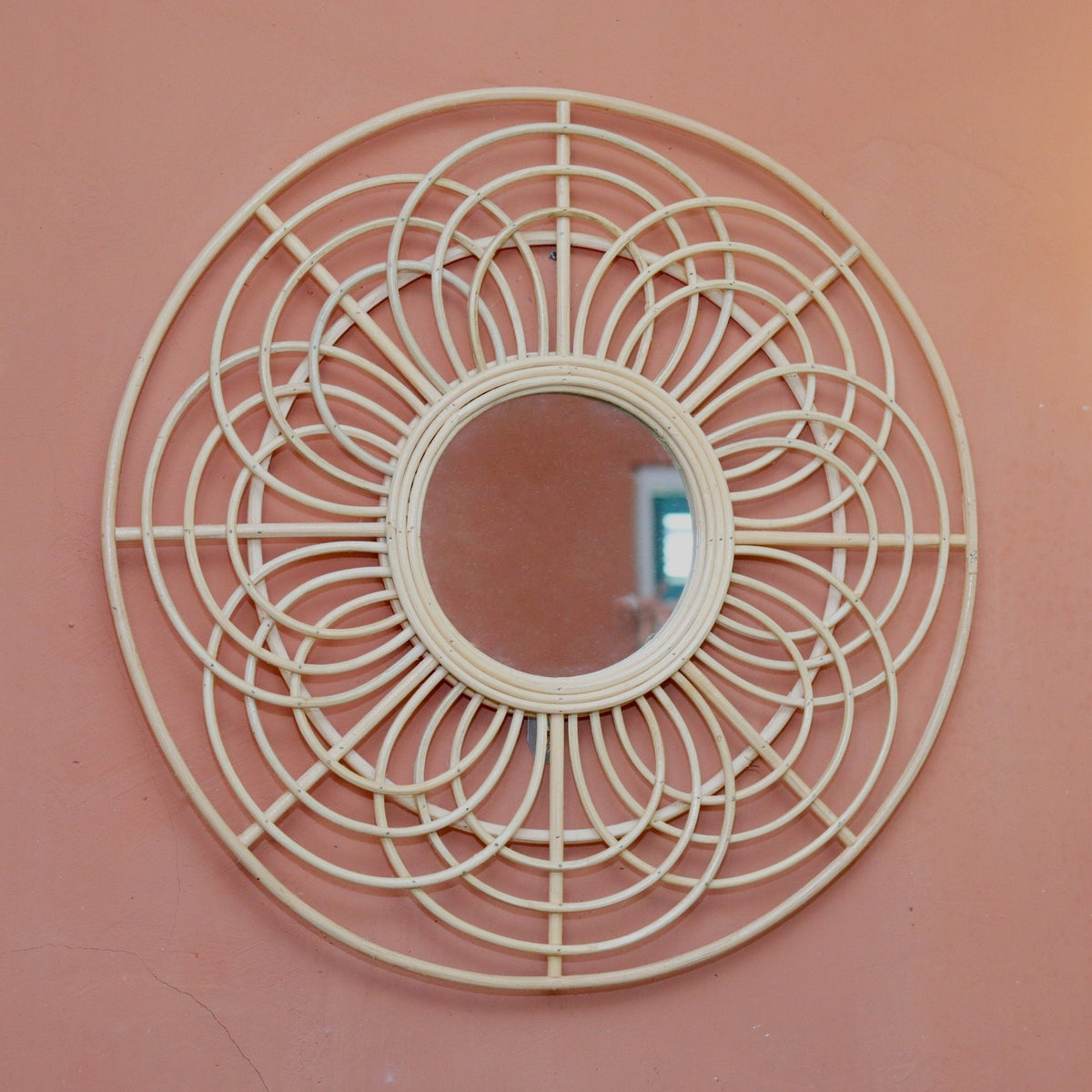 Rattan Bloom – Wandspiegel