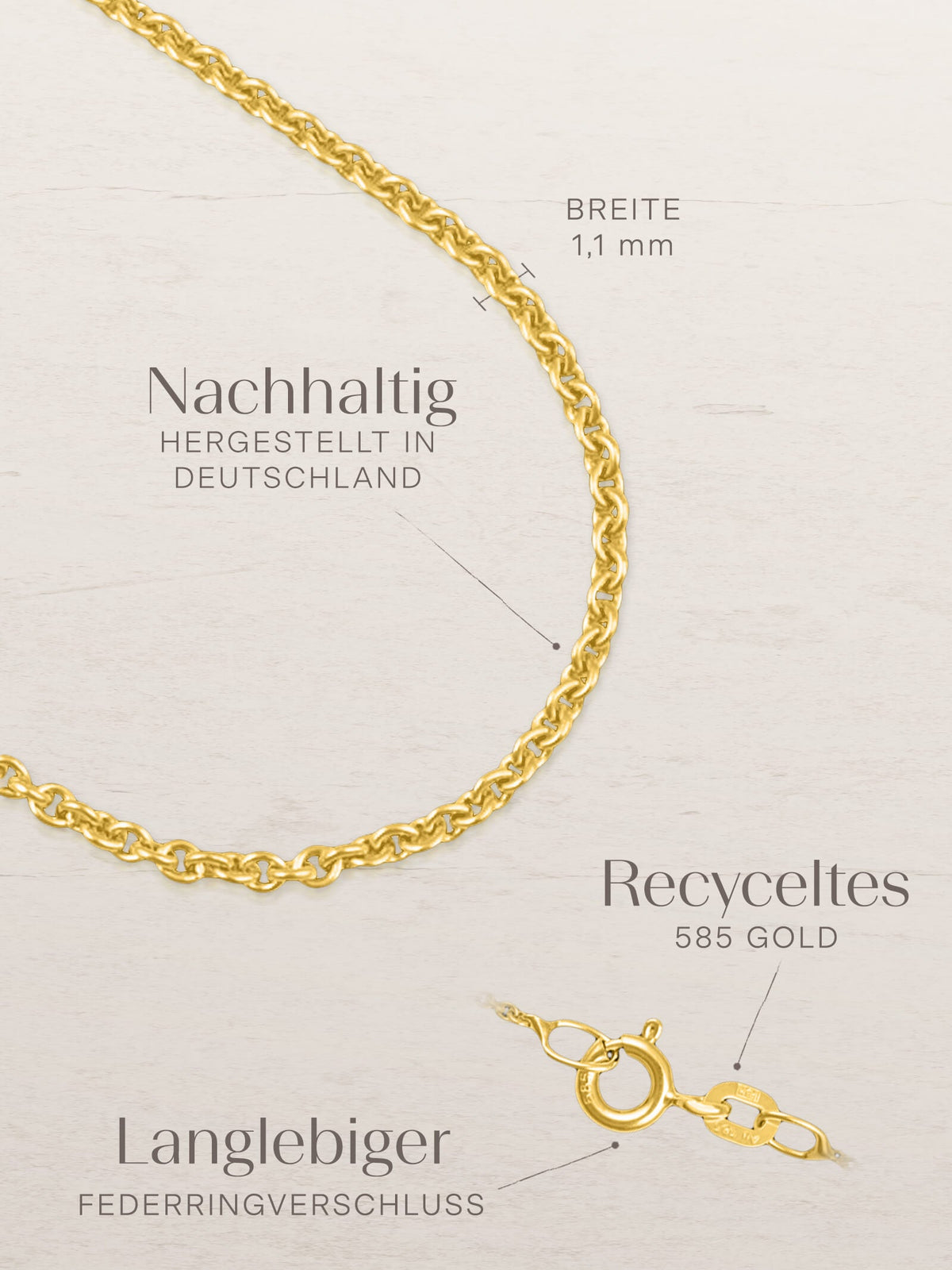 Ankerkette DELICATE Zart 14k Echtgold