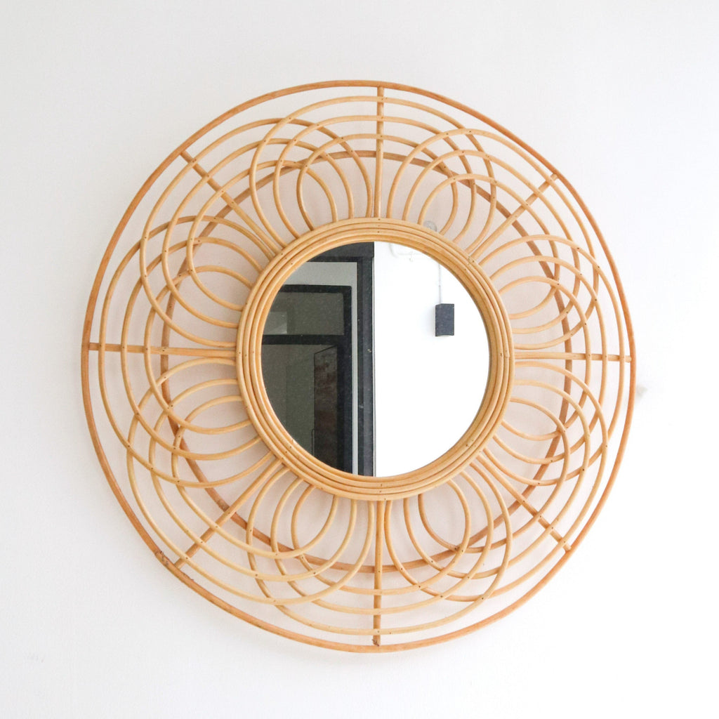 Rattan Bloom – Wandspiegel