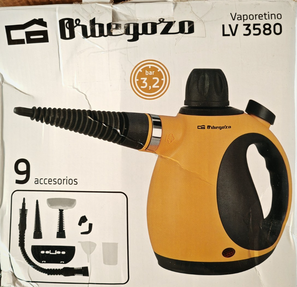 Orbegozo LV3580 Dampfreiniger 1050W 3,2 Bar 350ml inkl. 9 Zubehörteilen B-02
