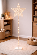 LUMIDA Xmas LED Dekostern 90cm 2in1 Stellen & Hängen Weiß