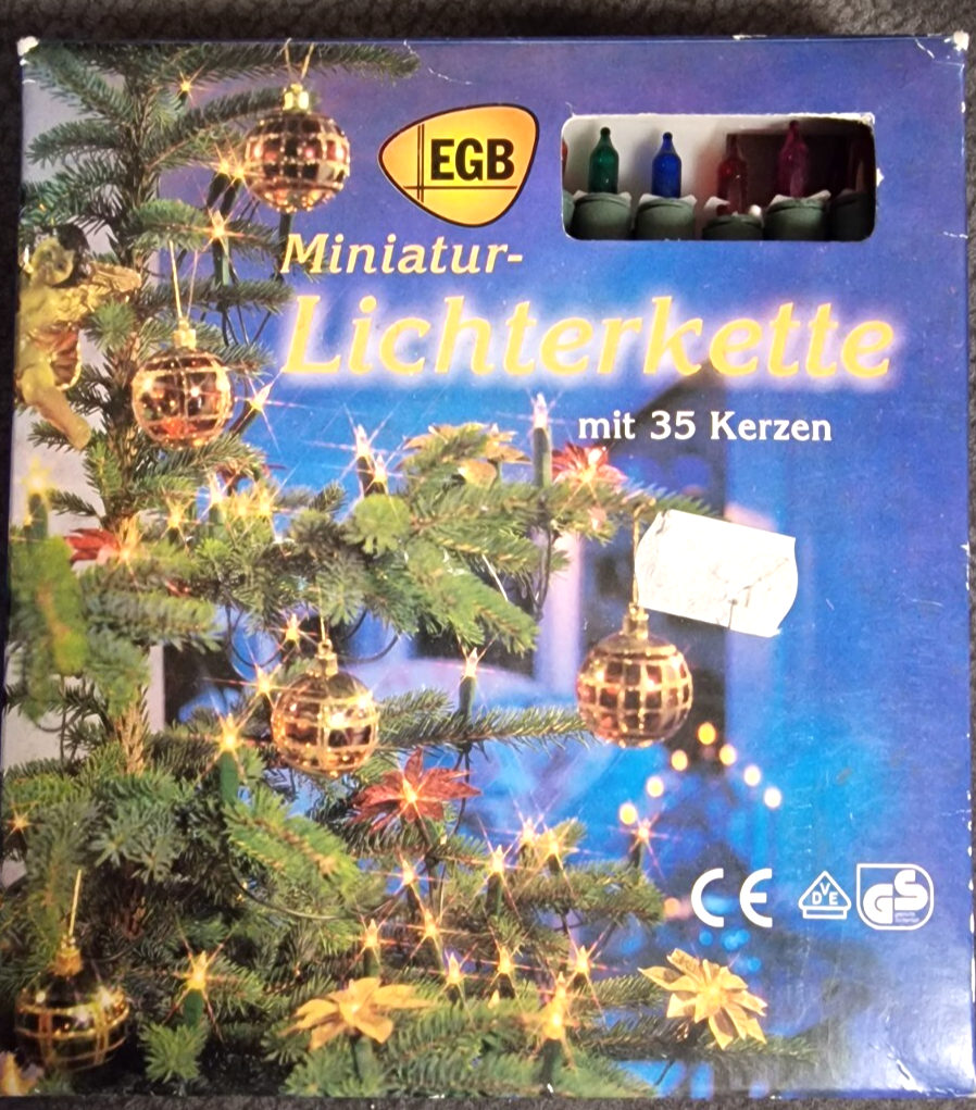 Weihnachts Lichterkette mit 20 Kerzen LED Baumkerzen Deko