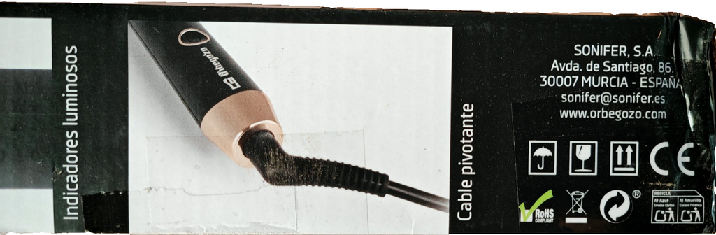Orbegozo PL1160 Lockenstab Keramikbeschichtung 40W Styling für Locken C-01