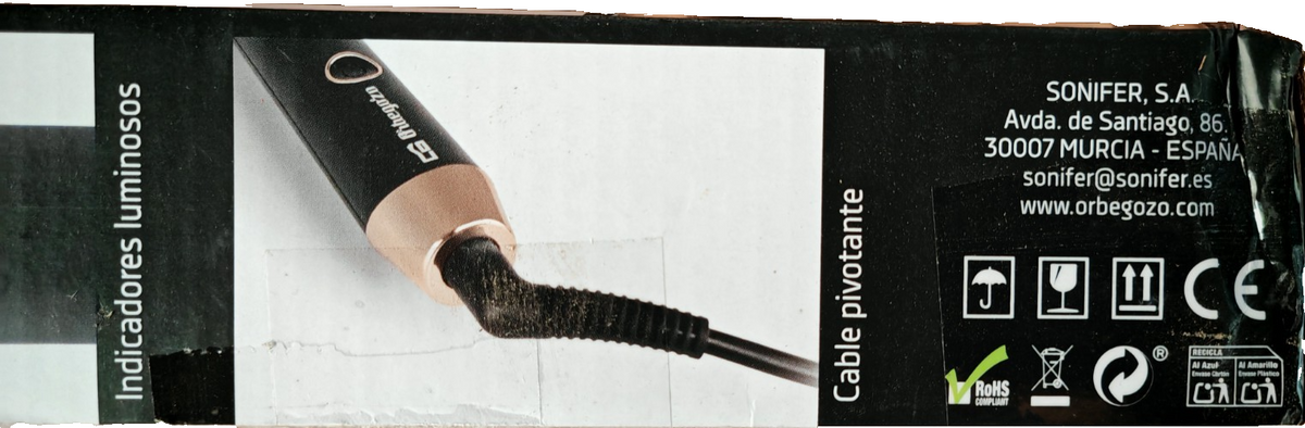 Orbegozo PL1160 Lockenstab Keramikbeschichtung 40W Styling für Locken C-01