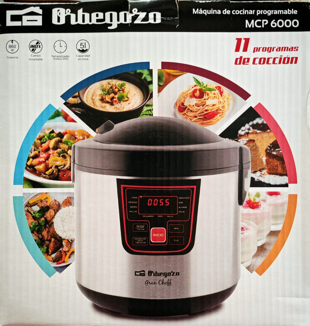 Orbegozo MCP6000 Küchenmaschine 5L LCD Display 11 Programme Timer Set C-04