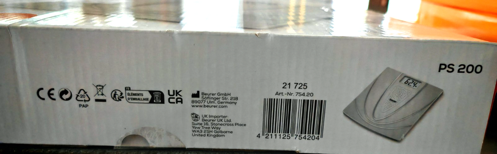 Beurer PS200 Sprechende Personenwaage Digitalwaage Sprachfunktion Waage C04