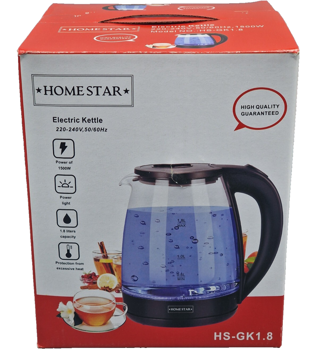 Home Star Wasserkocher HS-GK1,8 1,8L Schnellkocher Küche HO5