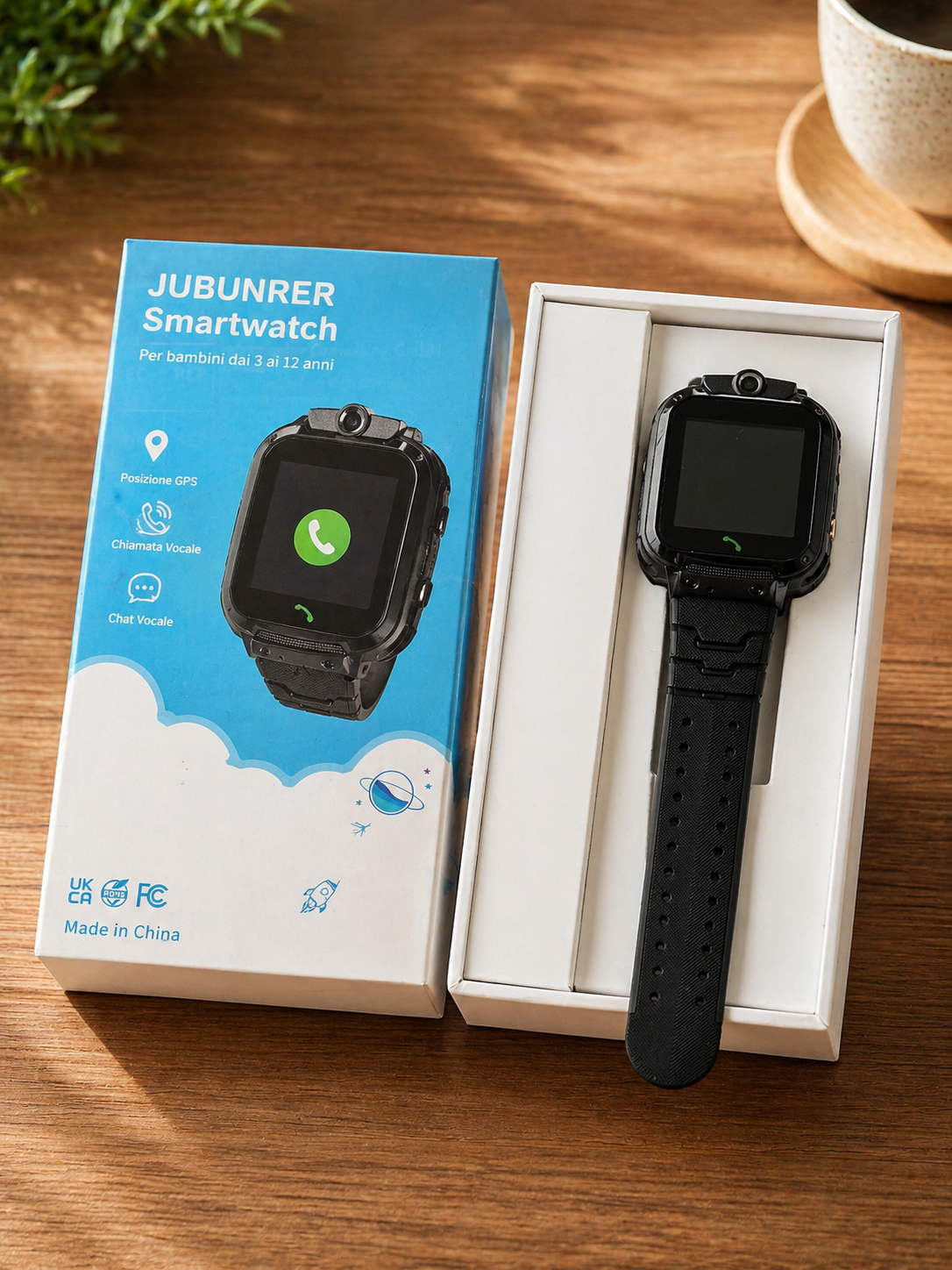 Kinder Smartwatch HWA01 Schwarz Apple Android kompatibel Uhr Kinder