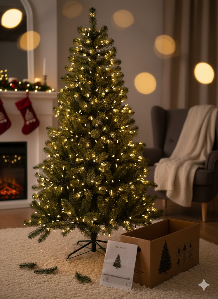 Juskys künstlicher Weihnachtsbaum 150 cm Kunsttanne Tannenbaum Deko
