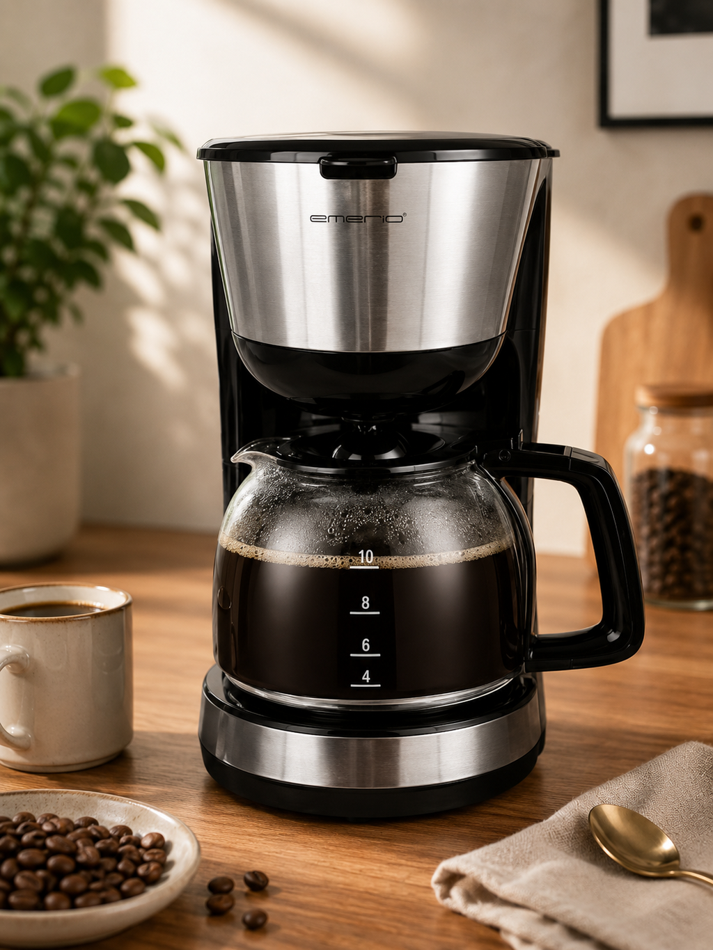Emerio CME-122933 Filterkaffeemaschine 1,25L 10 Tassen 1000W Permanentfilter B03