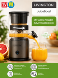 Livington JuiceBoost Akku Entsafter Kabellos Slow Juicer USB Saftpresse 160ml C3