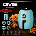 DMS Retro Heißluftfritteuse 3,5L 1400W Blau Airfryer fettarm HFR-35 HO-A21