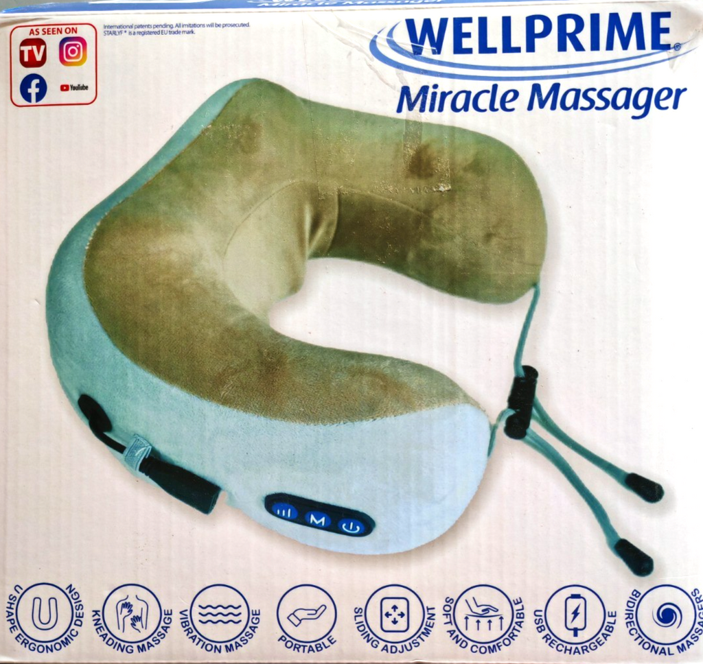 Wellprime Miracle Massager Nackenmassagegerät 3 Modi Vibration Massagegerät HOA3