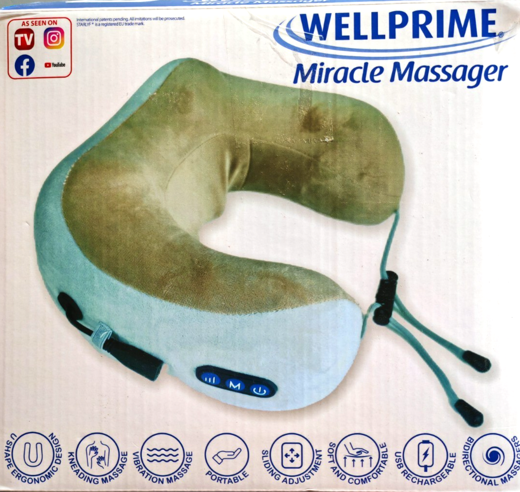 Wellprime Miracle Massager Nackenmassagegerät 3 Modi Vibration Massagegerät HOA3