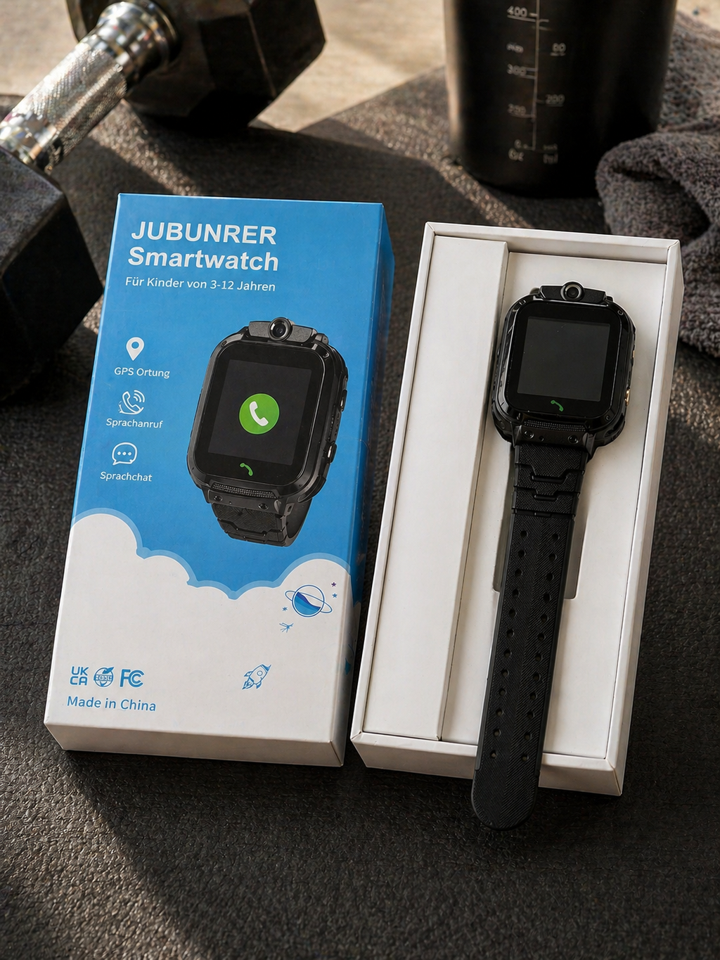 Kinder Smartwatch HWA01 Schwarz Apple Android kompatibel Uhr Kinder