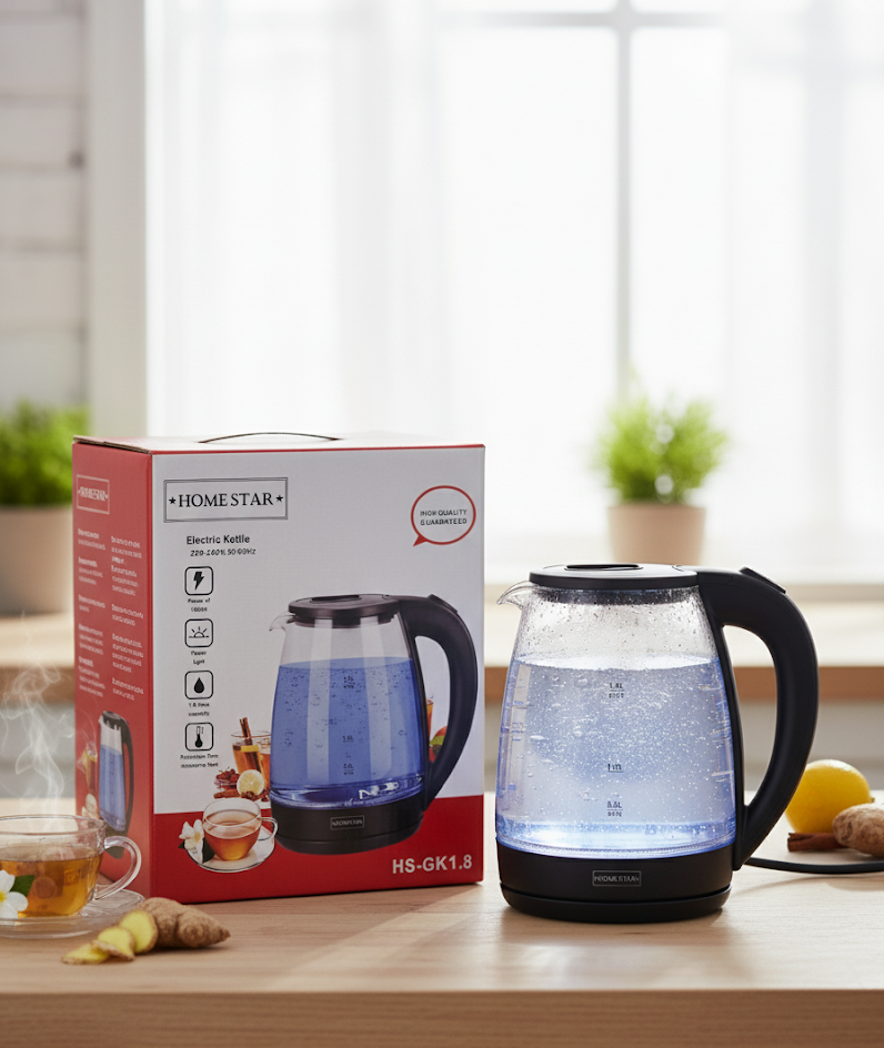 Home Star Wasserkocher HS-GK1,8 1,8L Schnellkocher Küche HO5