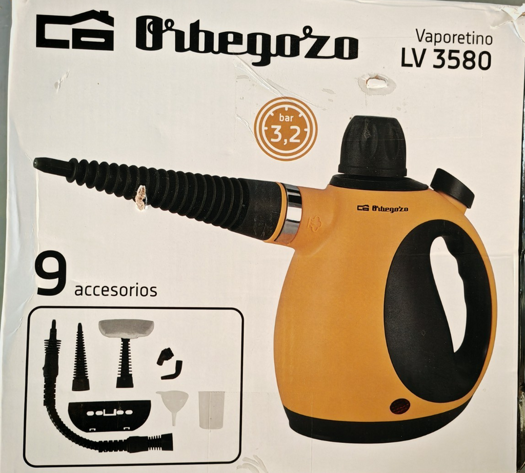 Orbegozo LV3580 Dampfreiniger 1050W 3,2 Bar 350ml inkl. 9 Zubehörteilen B-02
