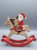Wenco Holz-Schaukelpferd Weihnachtsmann