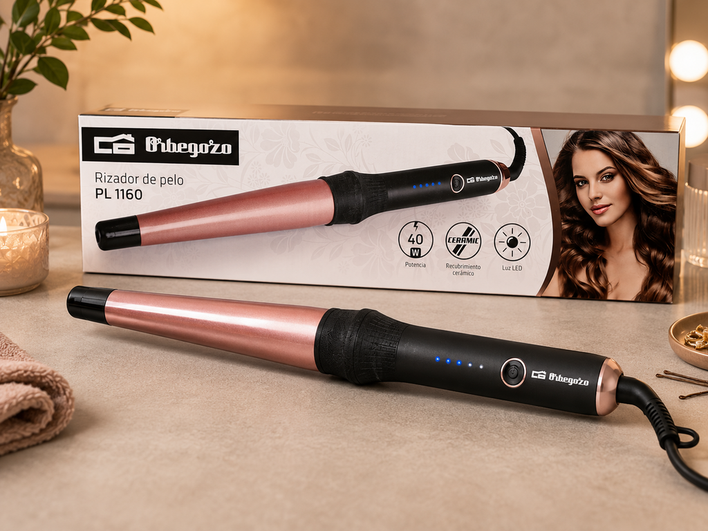 Orbegozo PL1160 Lockenstab Keramikbeschichtung 40W Styling für Locken C-01