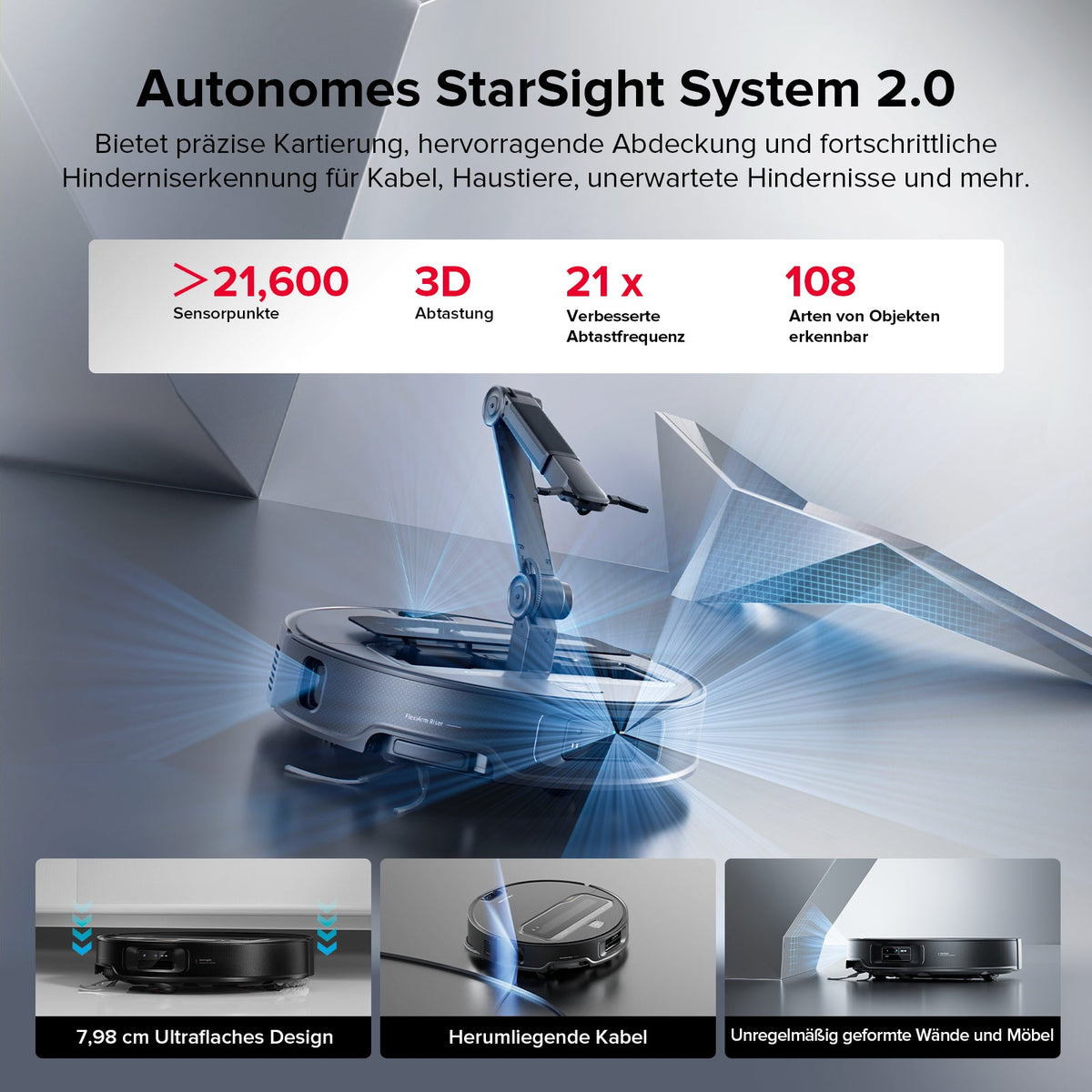 Roborock Saros Z70 Saugroboter mit Greifarm