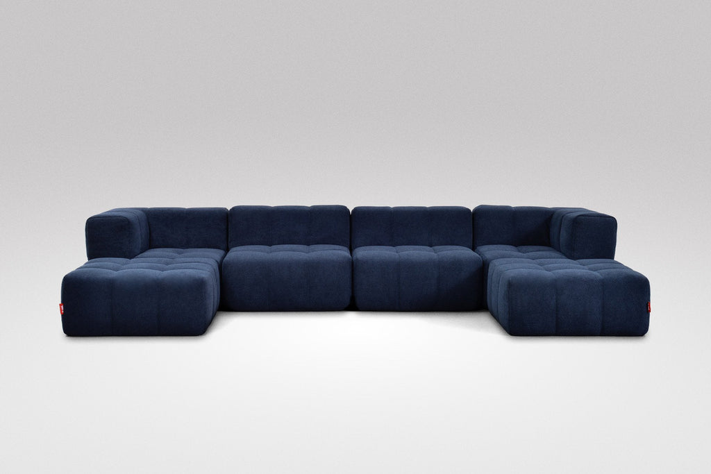 6 Teiliges Modulares Sofa – Blau