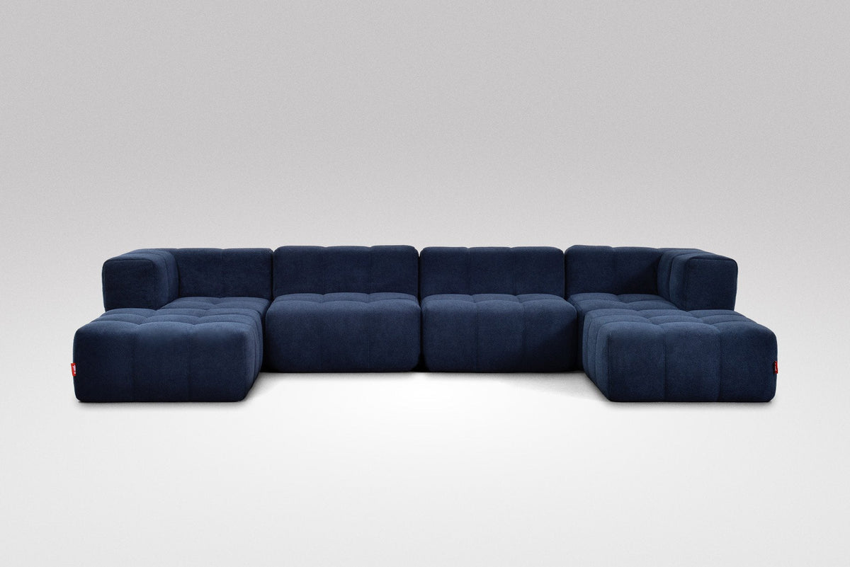 6 Teiliges Modulares Sofa – Blau