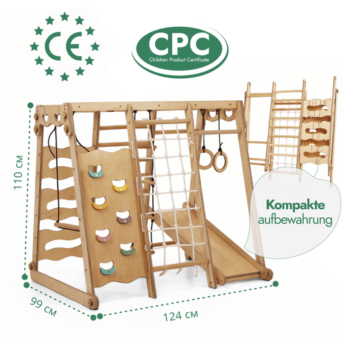 6in1 Indoor-Spielplatz aus Holz