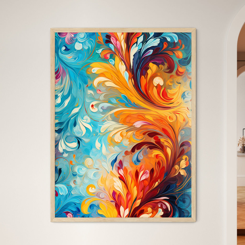 Abstrct Boho Pattern - A Colorful Swirls On A Surface