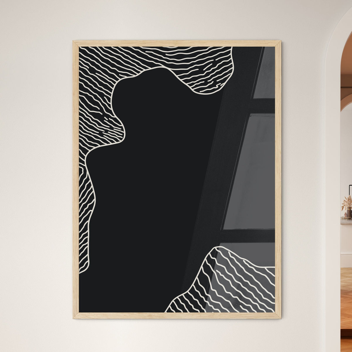 Noir Lines – Abstraktes Wandbild