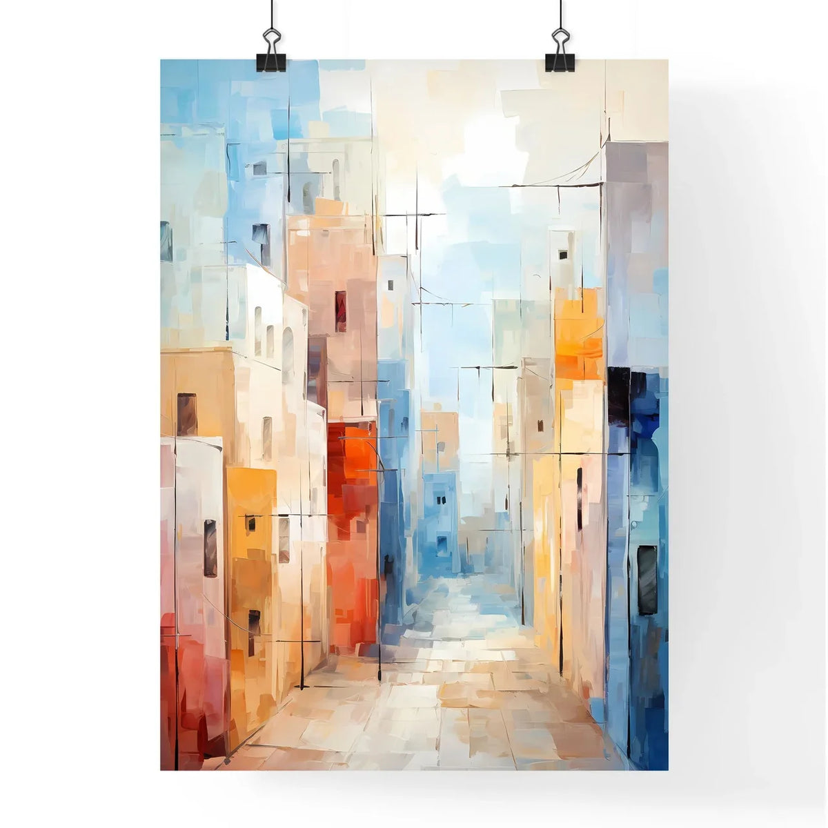 Mediterranean Streets – Abstraktes Wandbild
