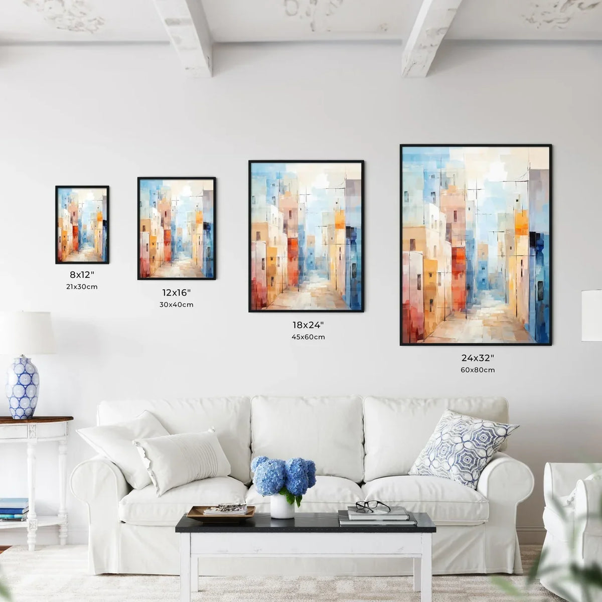 Mediterranean Streets – Abstraktes Wandbild