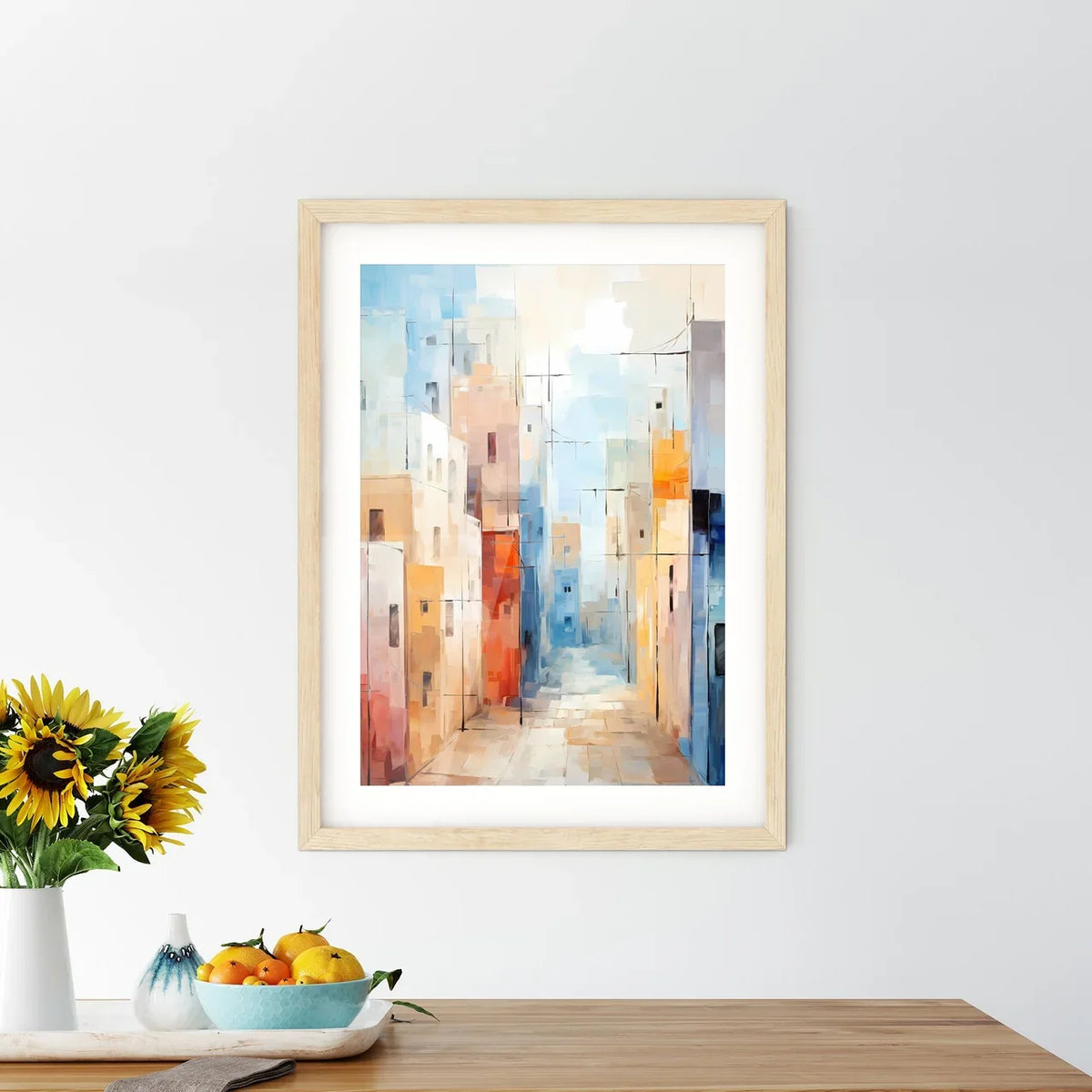 Mediterranean Streets – Abstraktes Wandbild