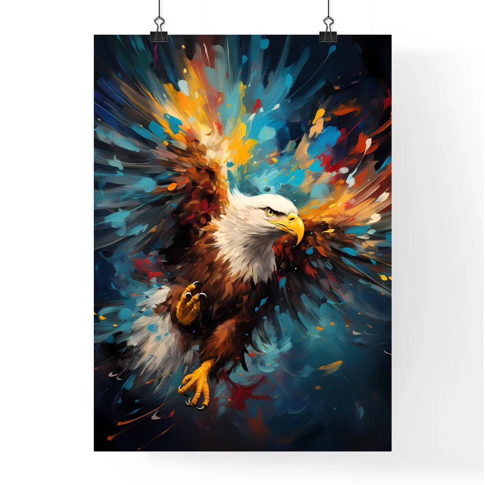 Flight Of Eagle  Abstract Fantasy - An Eagle With Colorful Feathers
