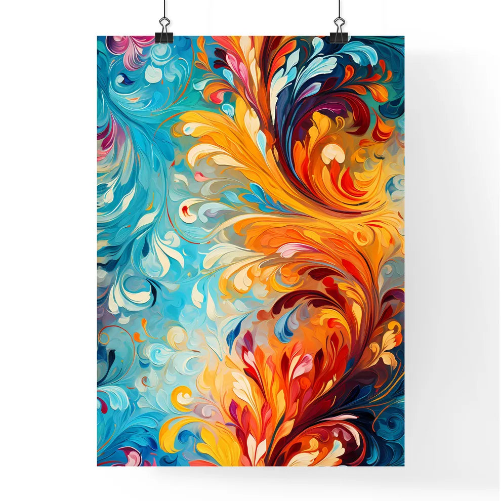 Abstrct Boho Pattern - A Colorful Swirls On A Surface