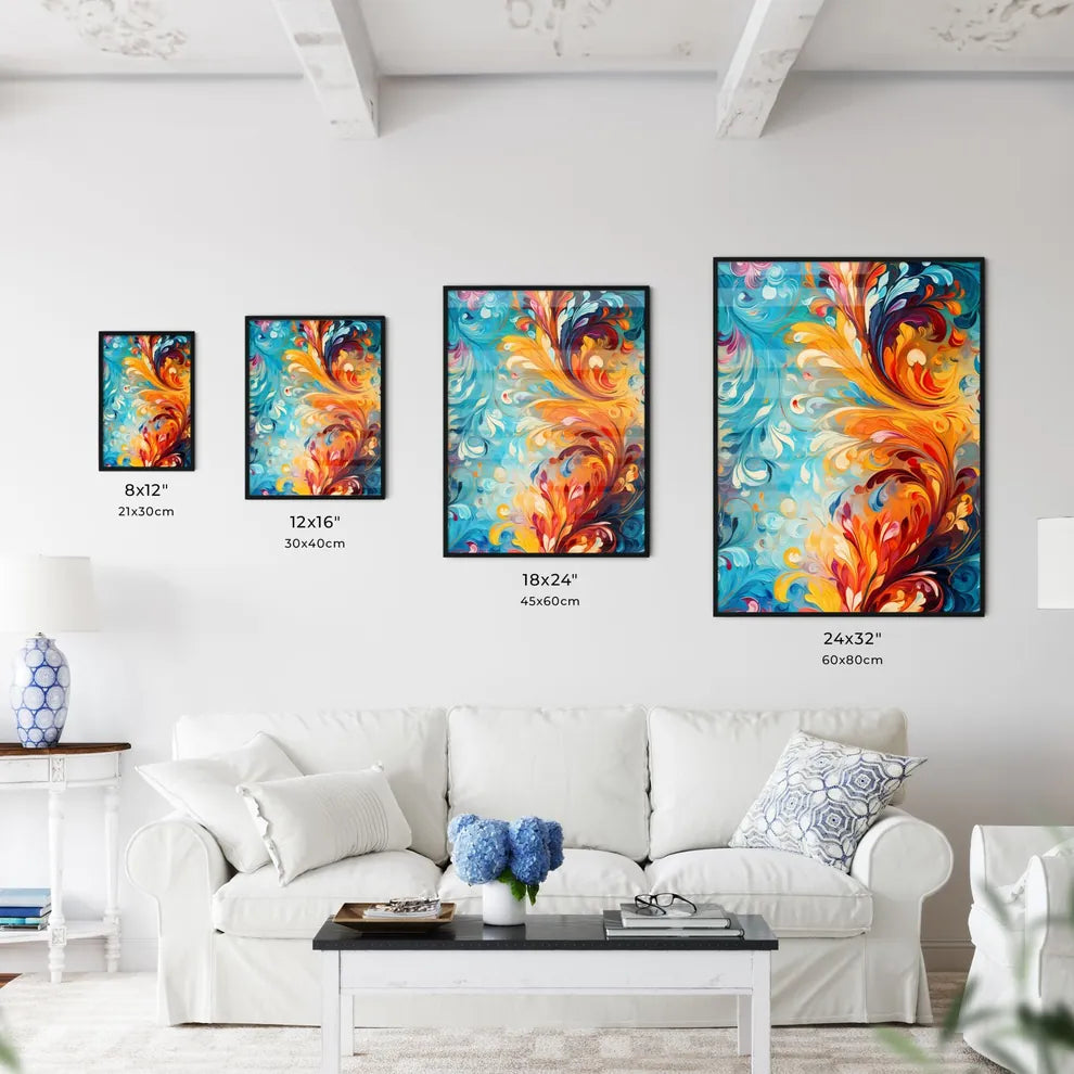 Abstrct Boho Pattern - A Colorful Swirls On A Surface