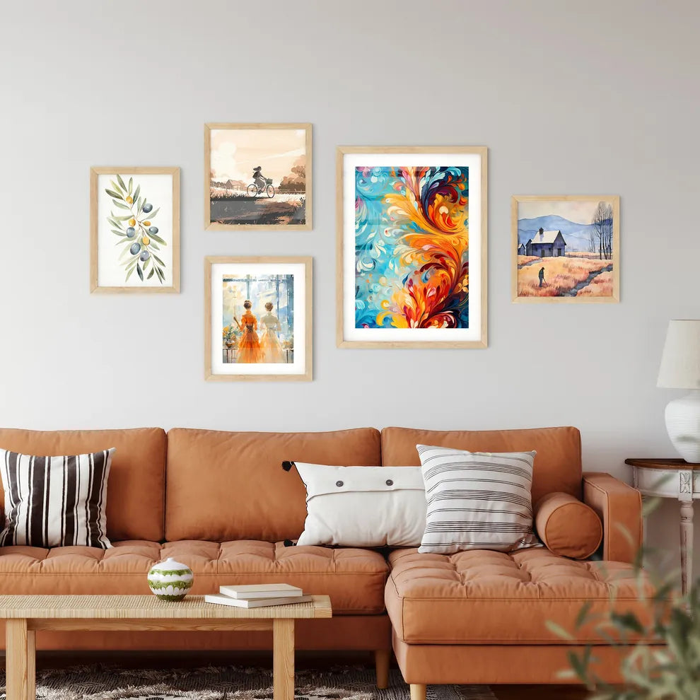 Abstrct Boho Pattern - A Colorful Swirls On A Surface