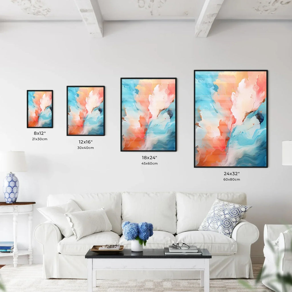 Coral Flow – Abstraktes Wandbild