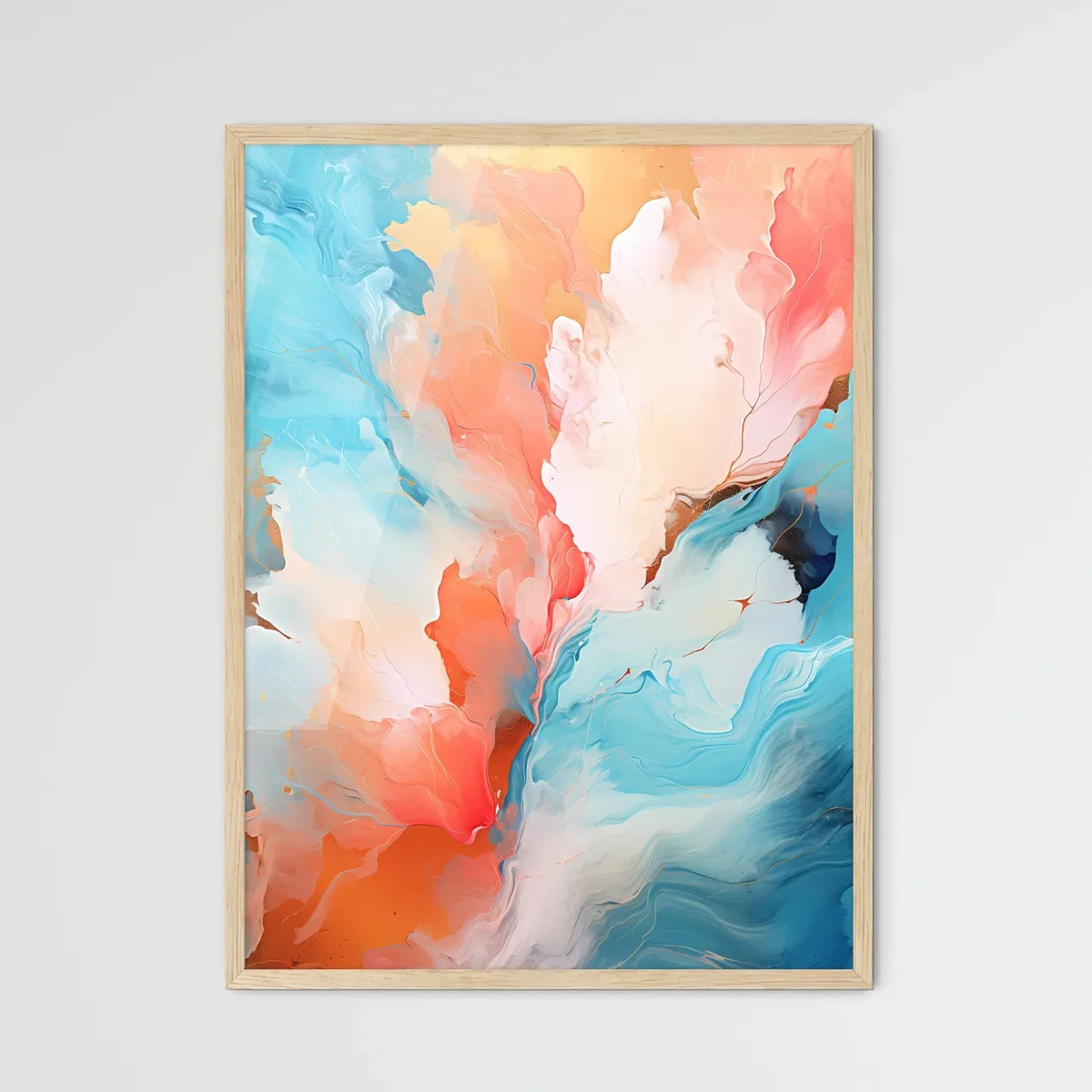 Coral Flow – Abstraktes Wandbild