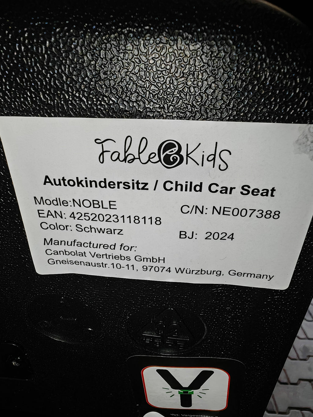 Fable Kids Boller Kindersitz Schwarz mit Station Kinderwagen Sitz Auto (Kopie)