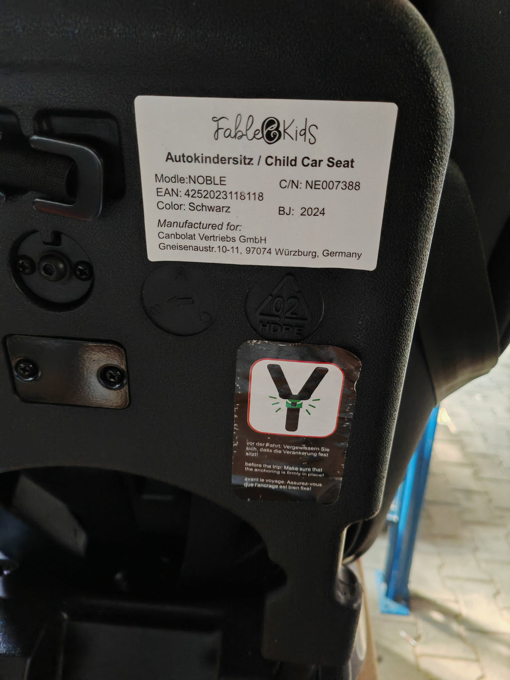 Fable Kids Noble Autokindersitz Schwarz mit Station Babysitz Kinder Auto (Kopie)