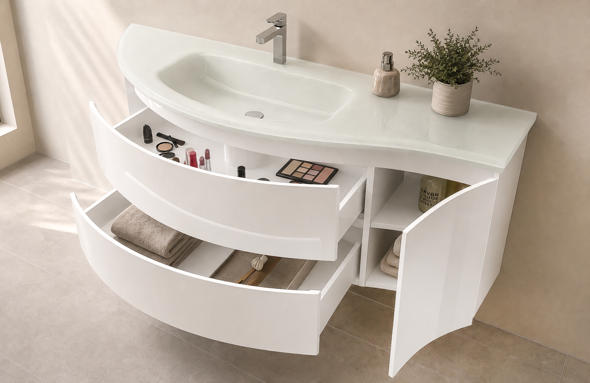 Badmöbel Set LYNN 120cm Weiß