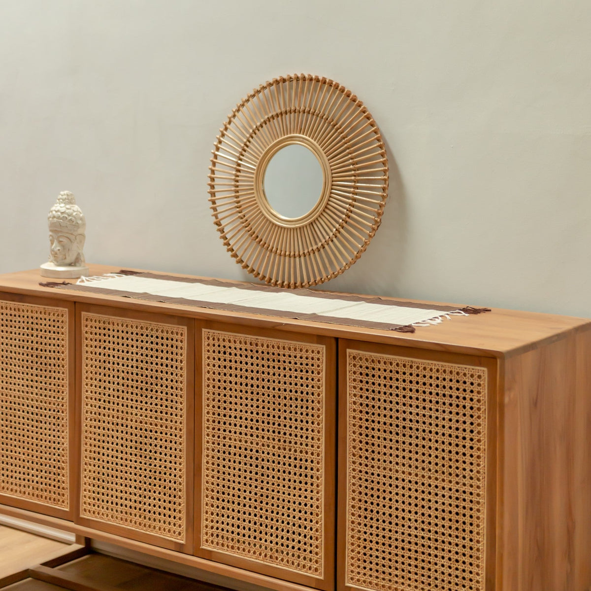 Natural Sun – Rattan Spiegel