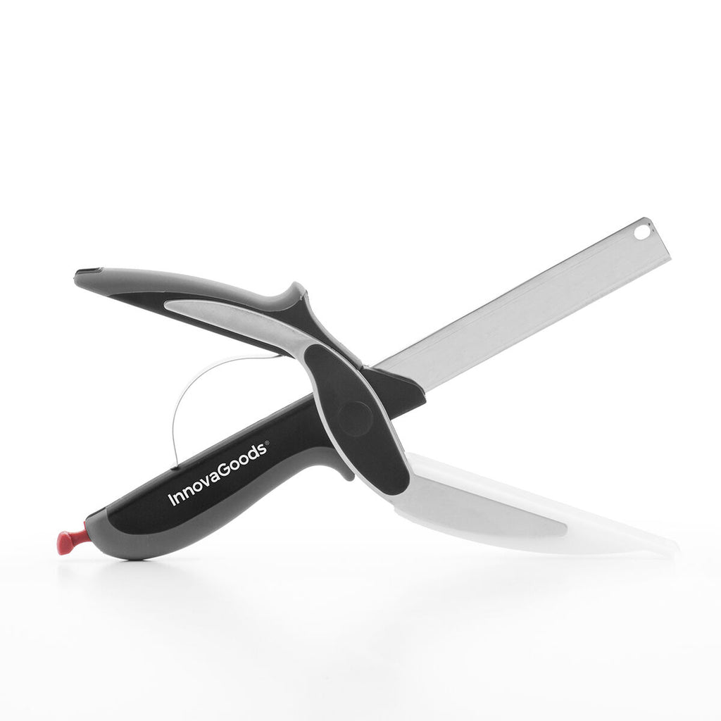 InnovaGoods Scible Messer-Schere mit Schneidbrett