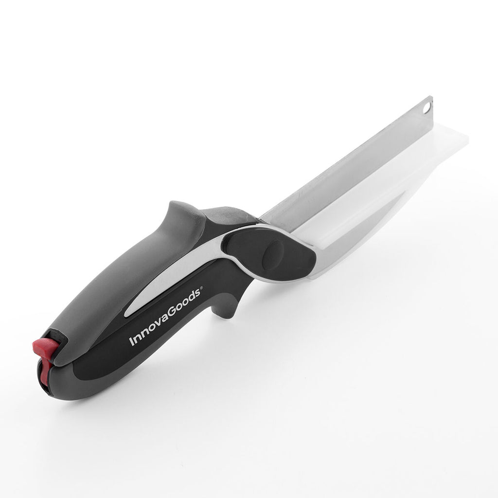 InnovaGoods Scible Messer-Schere mit Schneidbrett