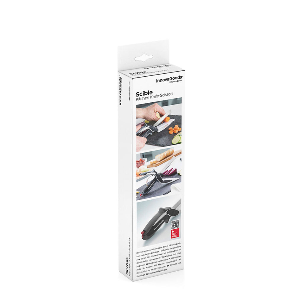 InnovaGoods Scible Messer-Schere mit Schneidbrett