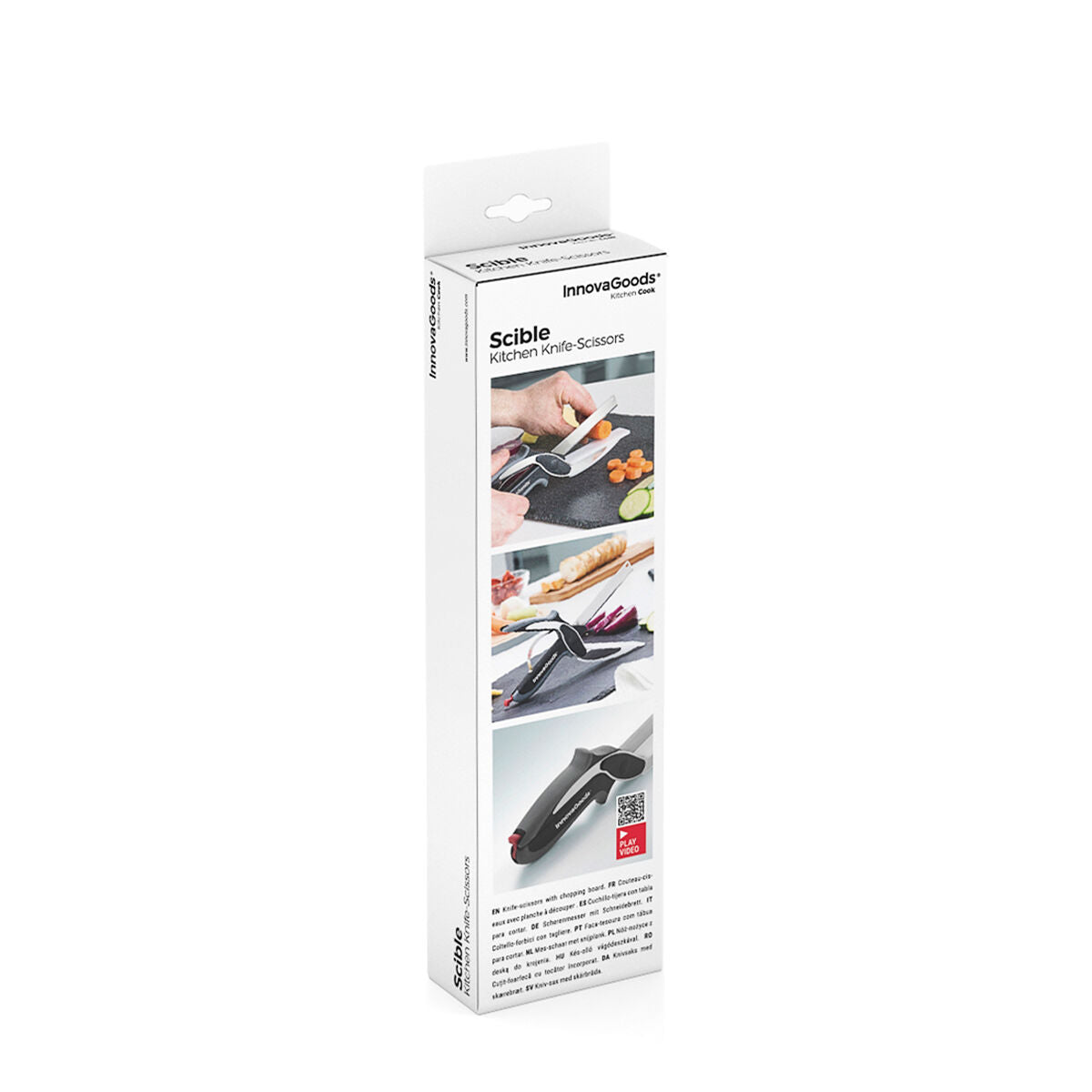 InnovaGoods Scible Messer-Schere mit Schneidbrett