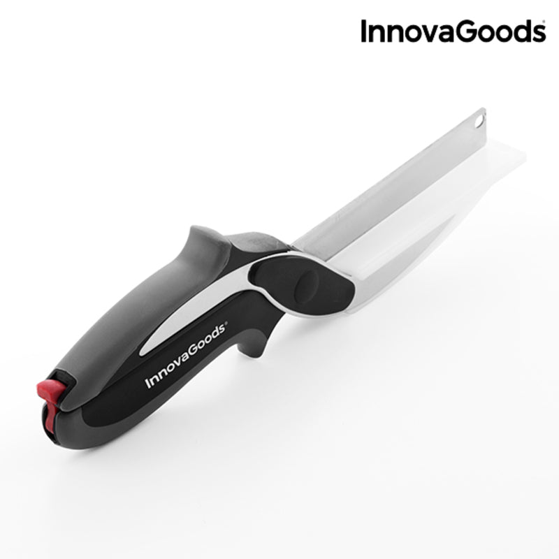 InnovaGoods Scible Messer-Schere mit Schneidbrett