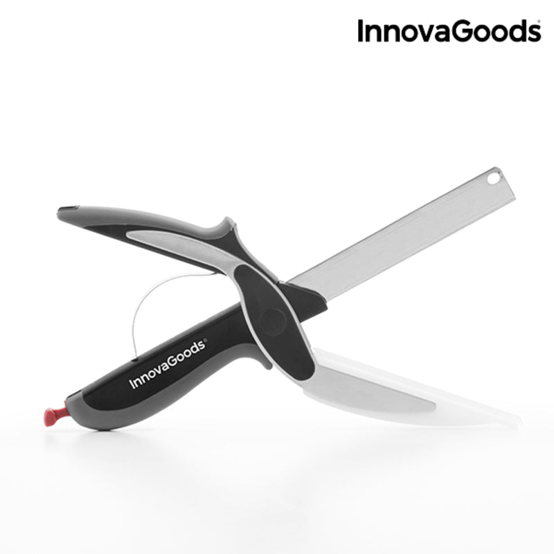 InnovaGoods Scible Messer-Schere mit Schneidbrett