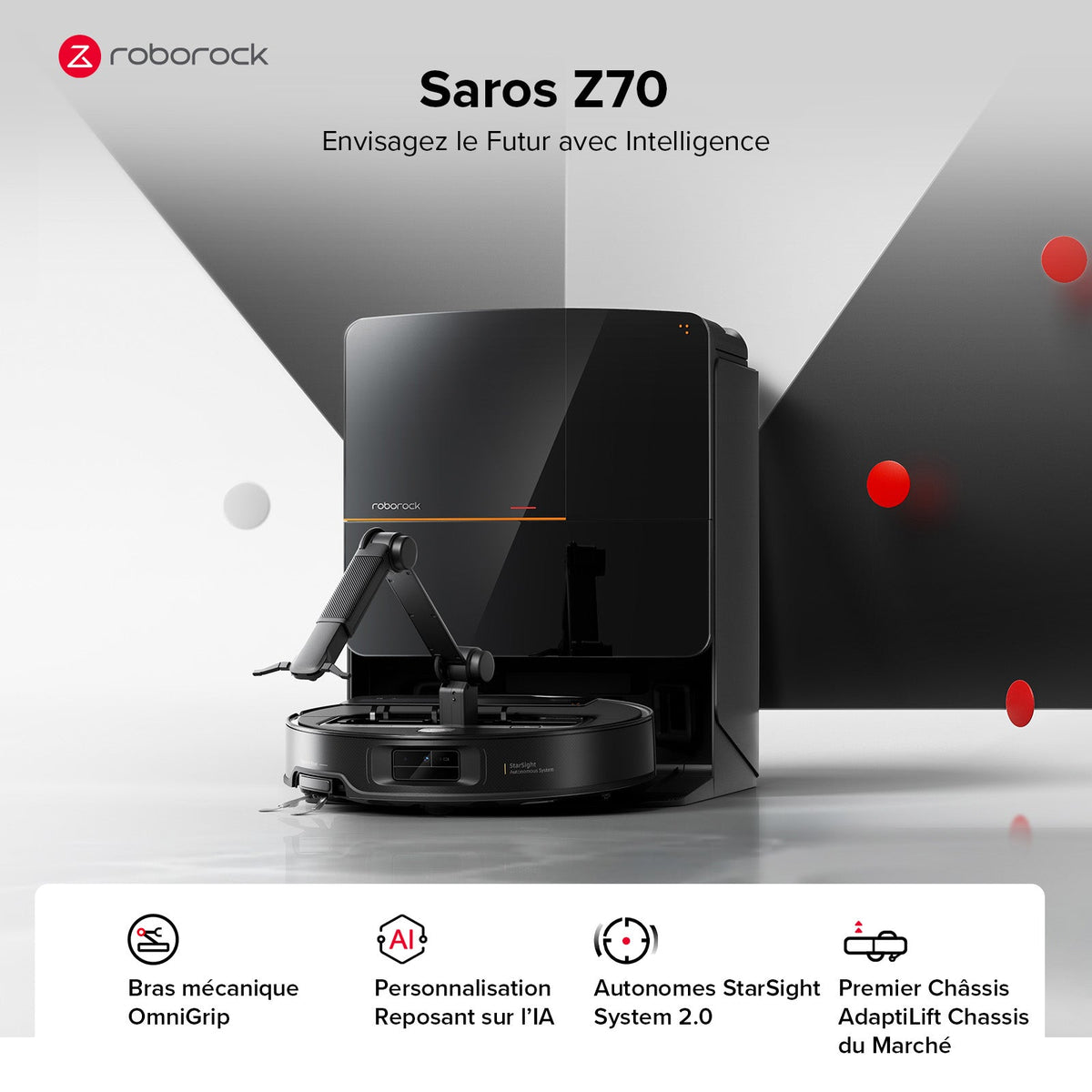 Roborock Saros Z70 Saugroboter mit Greifarm